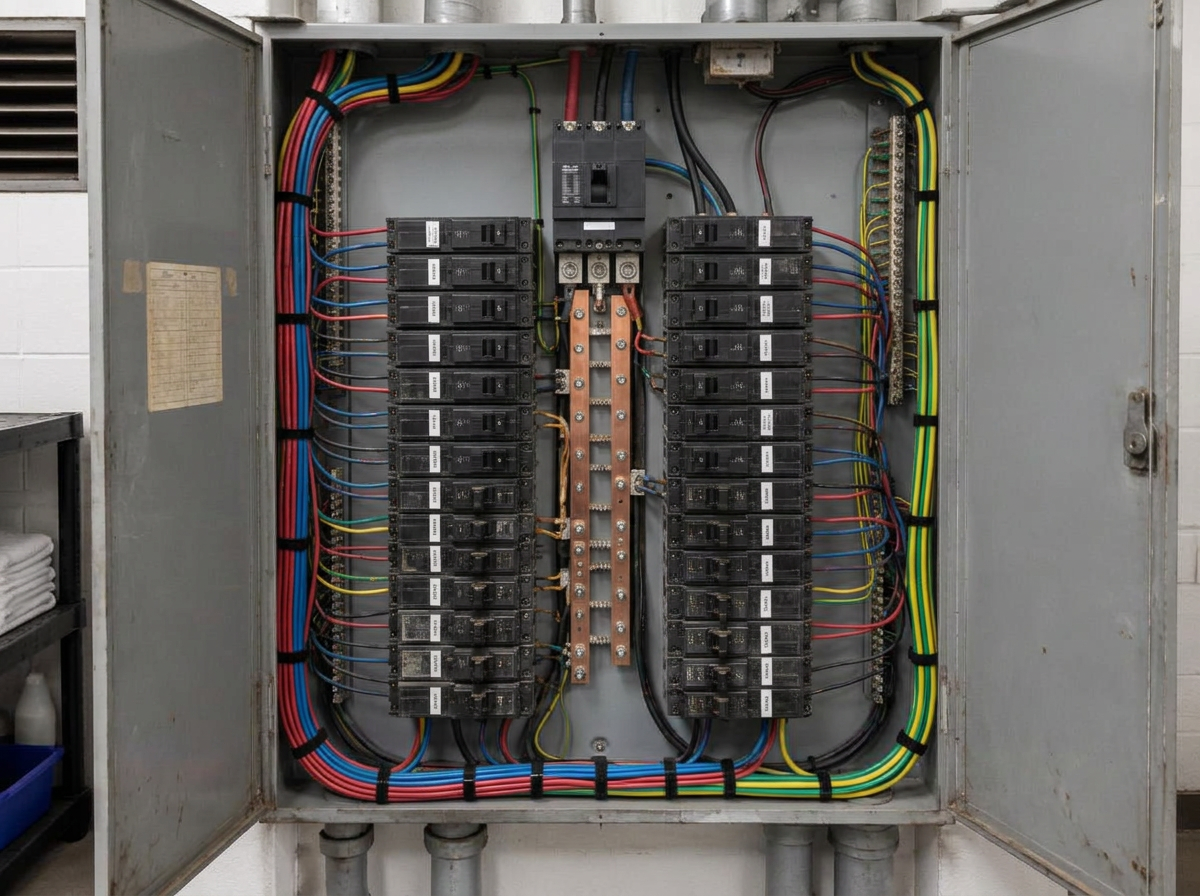 Quadro elétrico depois da manutenção