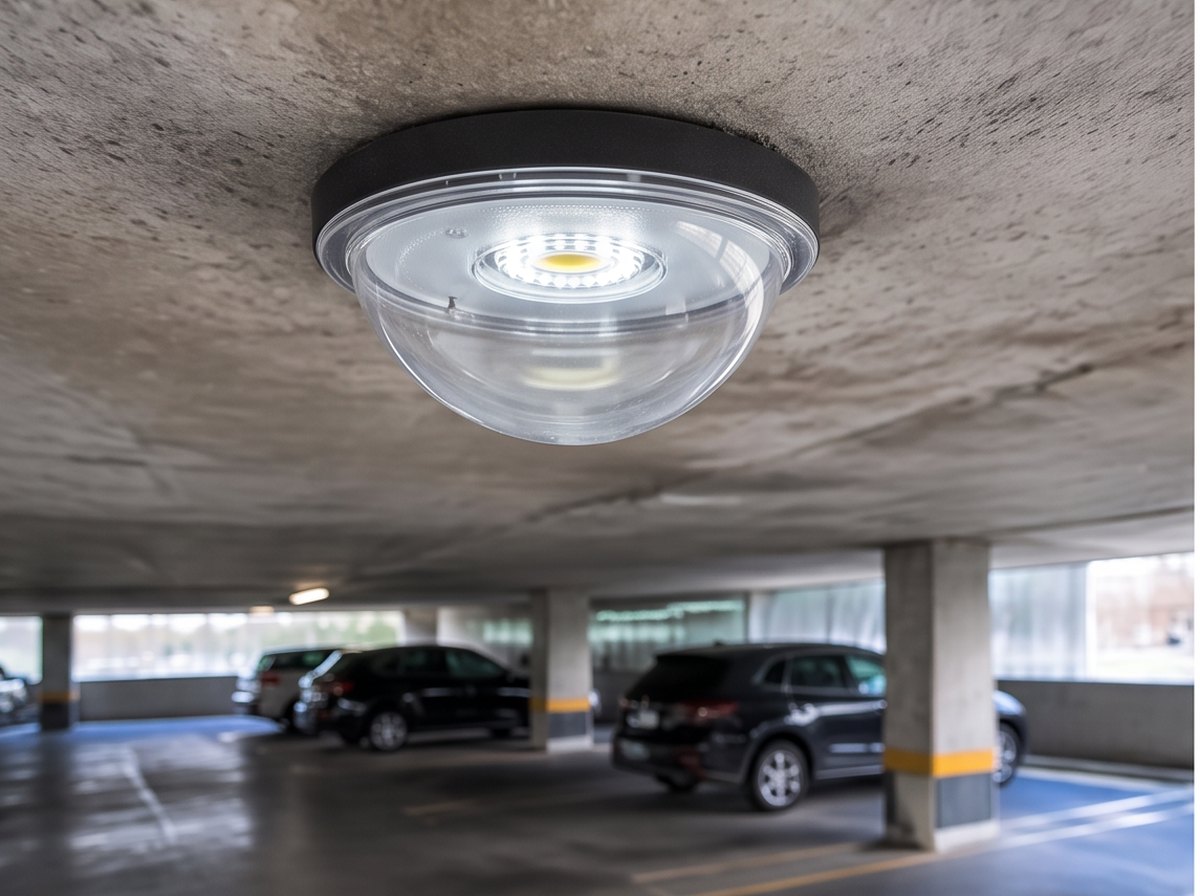 Iluminação do estacionamento depois do serviço
