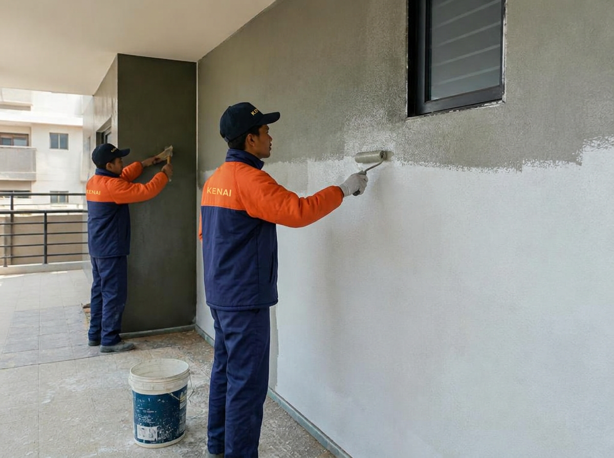 Equipe AuditControl executando pintura predial