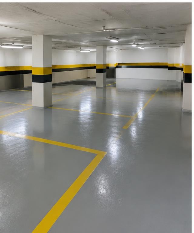Depois — piso de garagem trincado