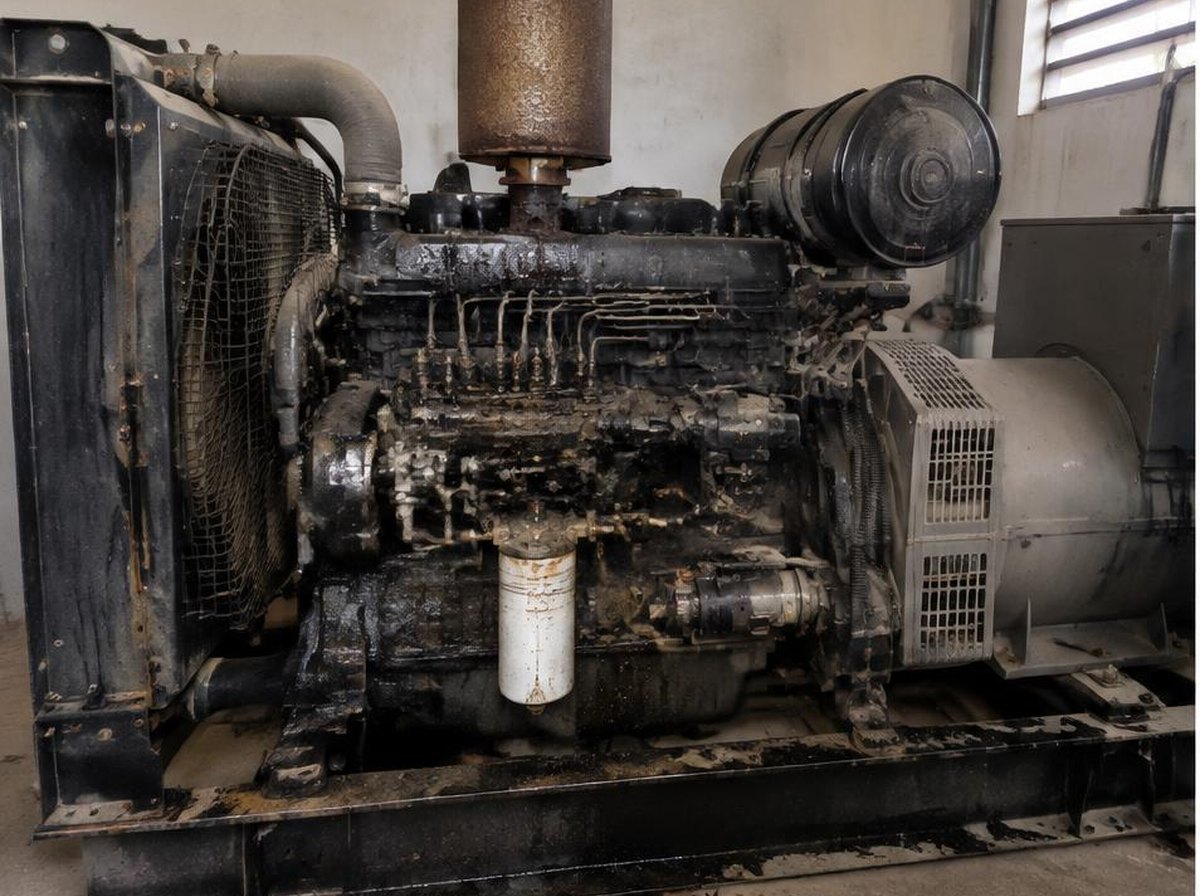Motor diesel antes do serviço