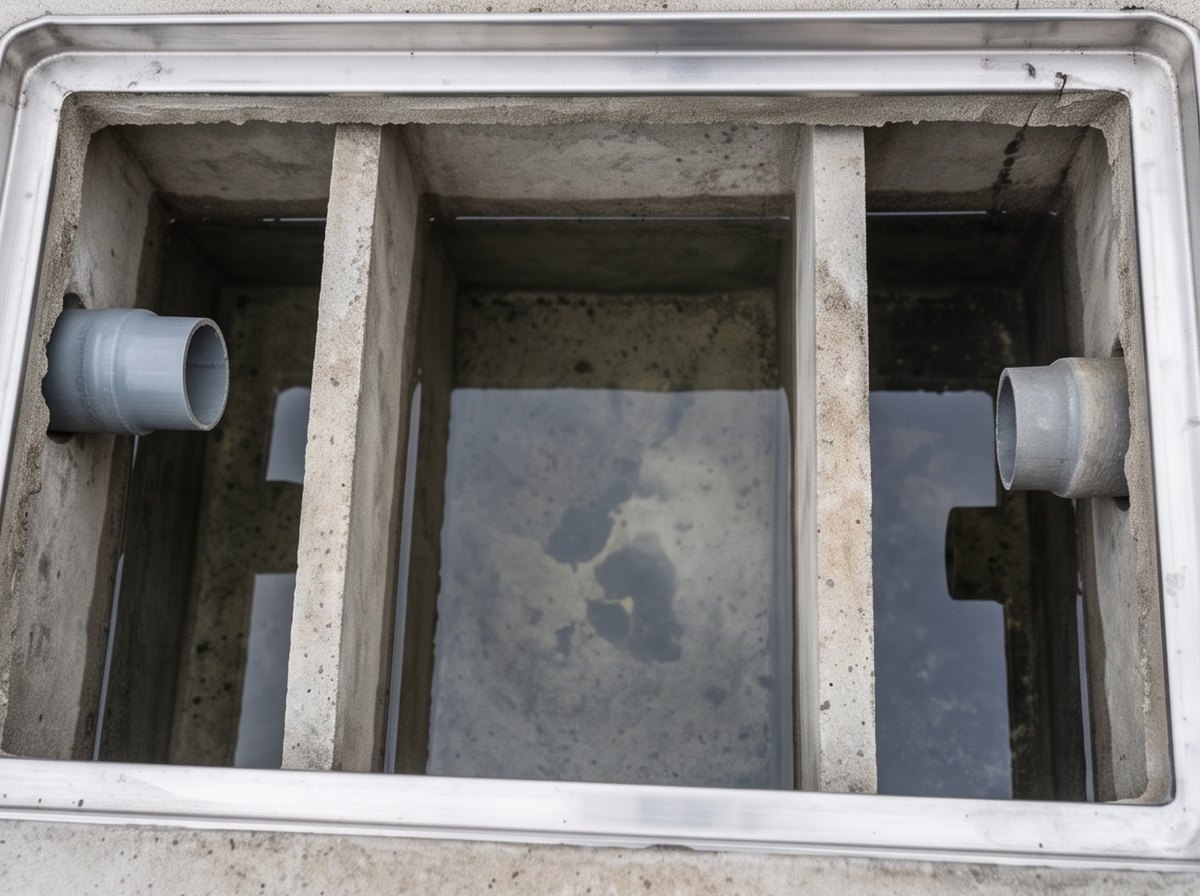 Caixa de gordura depois do serviço