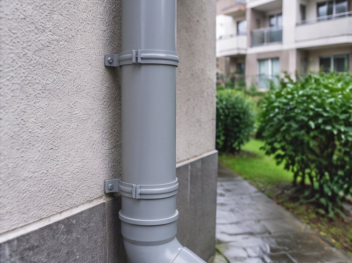 Calha pluvial depois do serviço